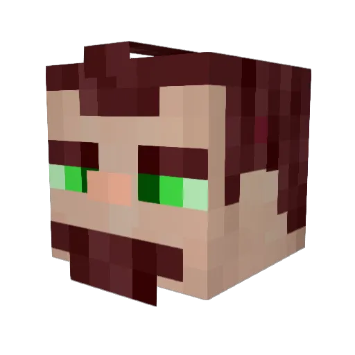 topazwolf Minecraft avatar head, 3D render