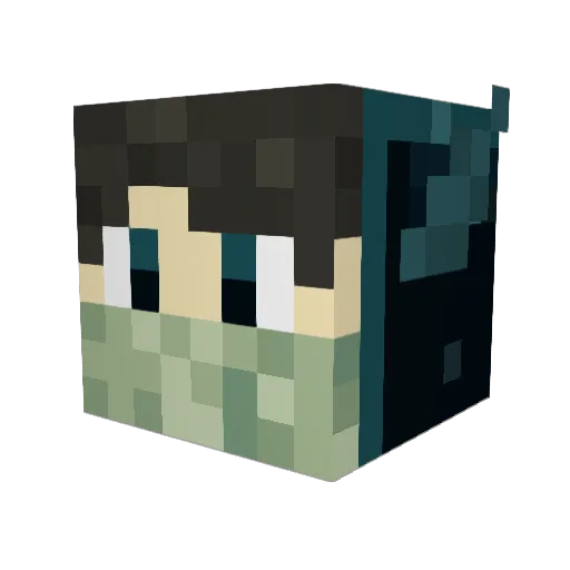topegarra Minecraft avatar head, 3D render
