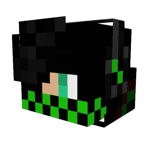topexel Minecraft avatar head, 3D render
