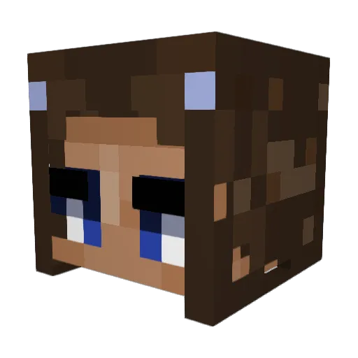 topexy Minecraft avatar head, 3D render