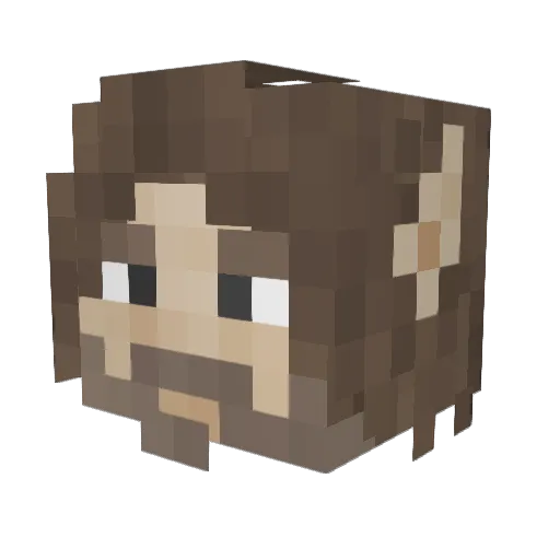 topgun_Iceman Minecraft avatar head, 3D render