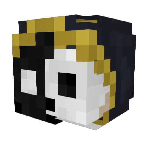 tophhs Minecraft avatar head, 3D render