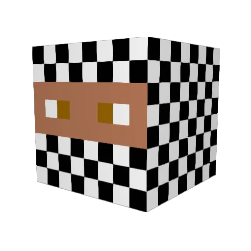 topmop Minecraft avatar head, 3D render