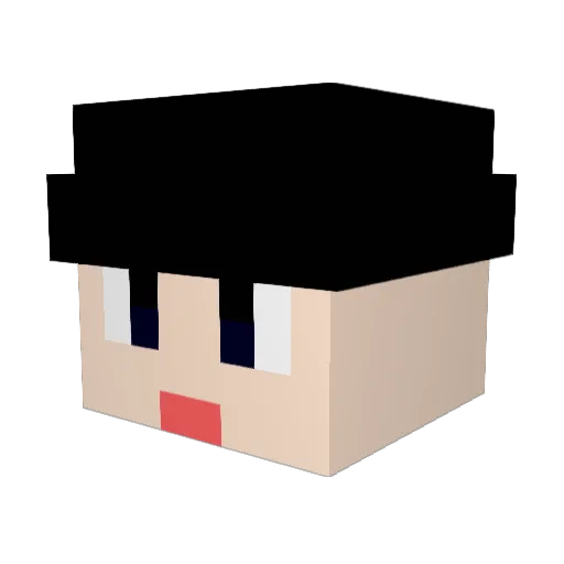 topnano Minecraft avatar head, 3D render