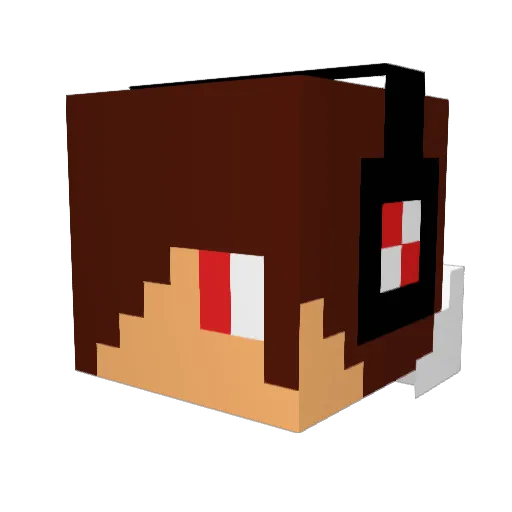 topomatt Minecraft avatar head, 3D render