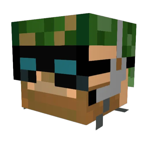 topshot123 Minecraft avatar head, 3D render