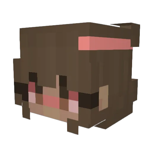 topshotter Minecraft avatar head, 3D render