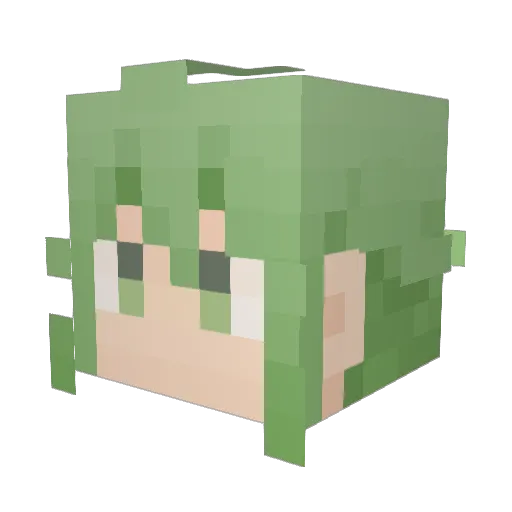 tora_soul Minecraft avatar head, 3D render