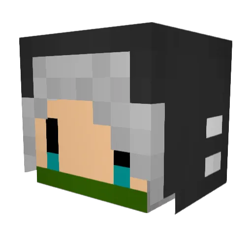 tora_tora_ Minecraft avatar head, 3D render