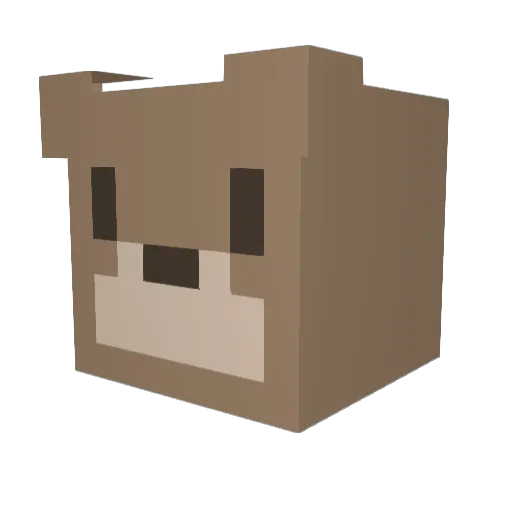 torabou Minecraft avatar head, 3D render
