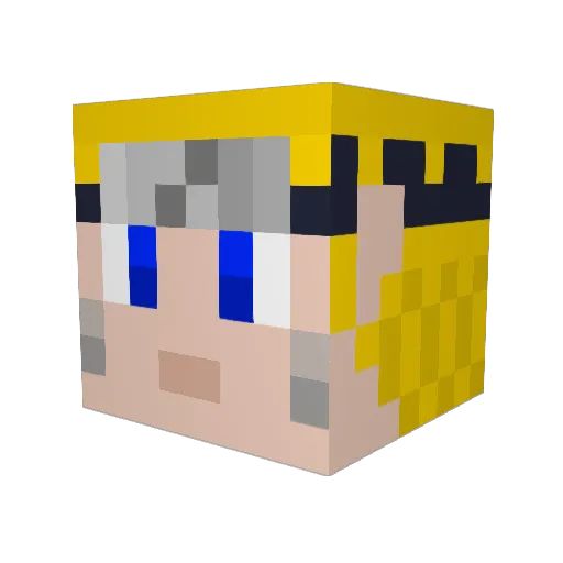 toragon Minecraft avatar head, 3D render