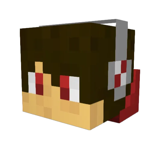 toratokoma Minecraft avatar head, 3D render