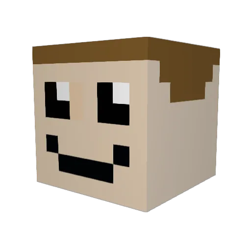 torbendude Minecraft avatar head, 3D render