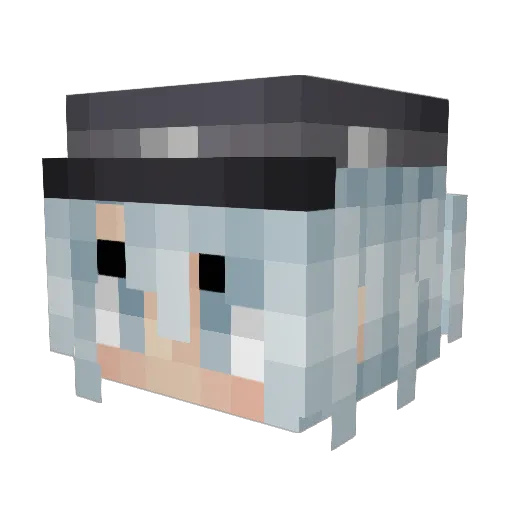torch_418 Minecraft avatar head, 3D render