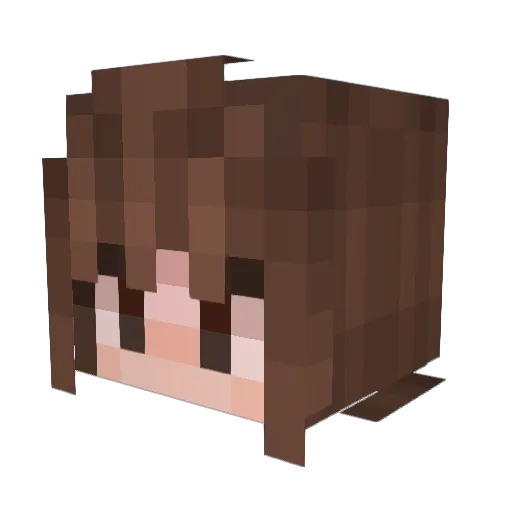 torchfire Minecraft avatar head, 3D render