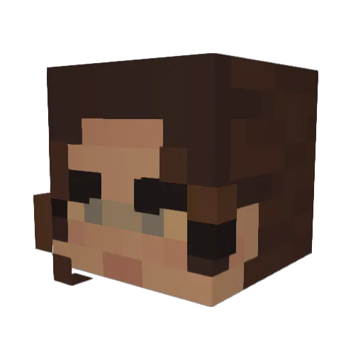 torchflower Minecraft avatar head, 3D render