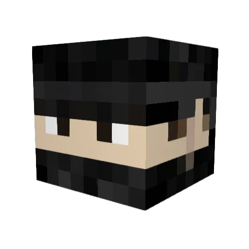 torchical Minecraft avatar head, 3D render