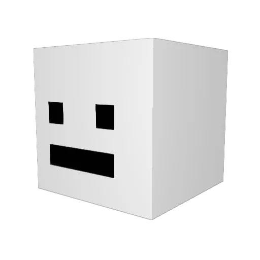 torepam Minecraft avatar head, 3D render