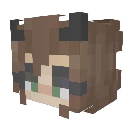 toria_voo Minecraft avatar head, 3D render