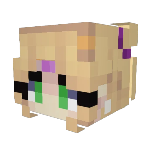 toriaaaaaaa Minecraft avatar head, 3D render