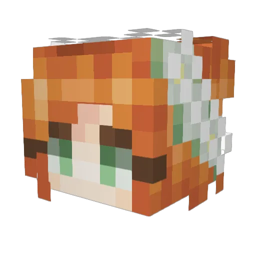 toriefire Minecraft avatar head, 3D render