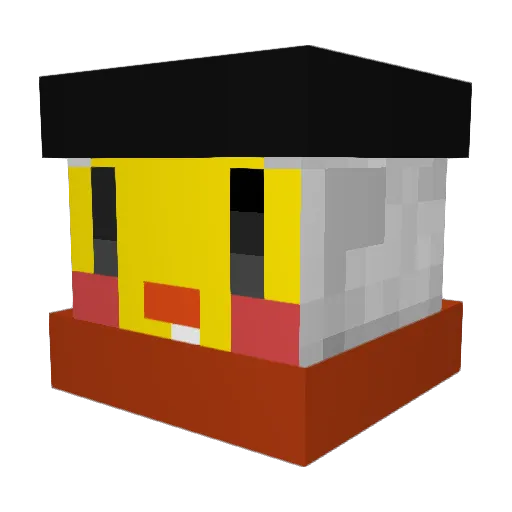 torigatobu Minecraft avatar head, 3D render