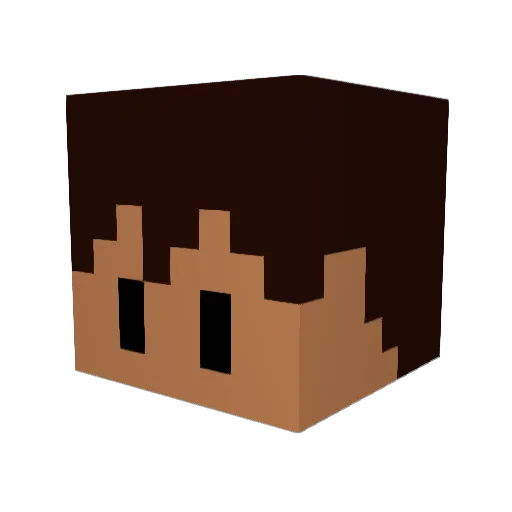 torikae Minecraft avatar head, 3D render