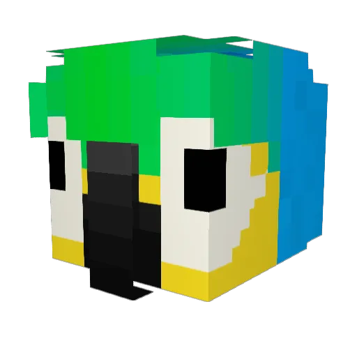 torikaitori Minecraft avatar head, 3D render