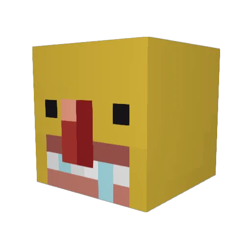 torinosuage Minecraft avatar head, 3D render