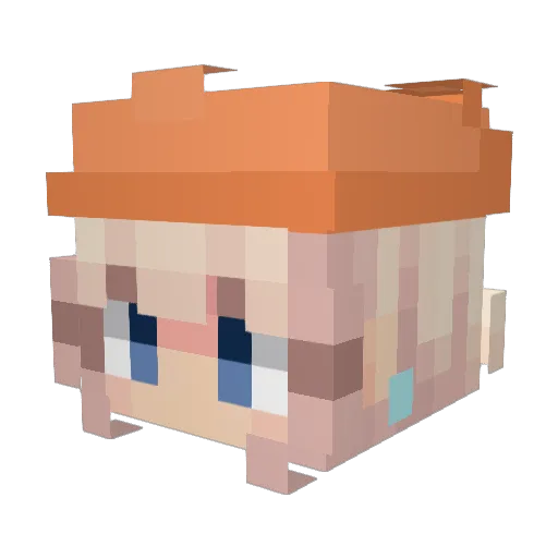 toriyoyo Minecraft avatar head, 3D render