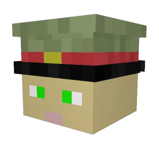 tornadokent Minecraft avatar head, 3D render
