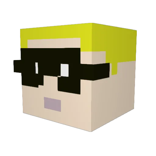 toros555 Minecraft avatar head, 3D render