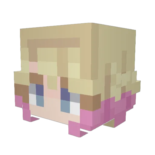 tortiksays Minecraft avatar head, 3D render
