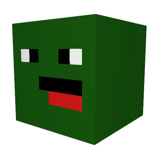 tortoise333 Minecraft avatar head, 3D render