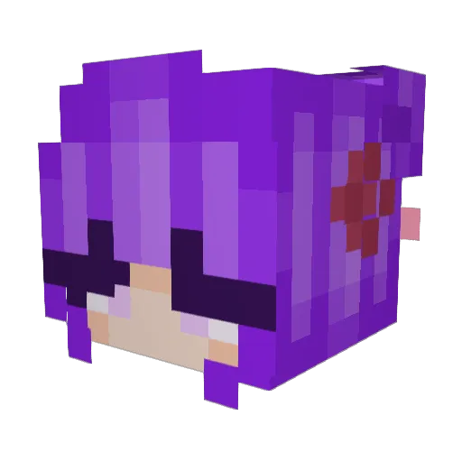 tortoisefish Minecraft avatar head, 3D render