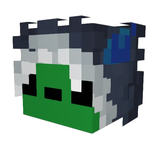 tortuseby Minecraft avatar head, 3D render