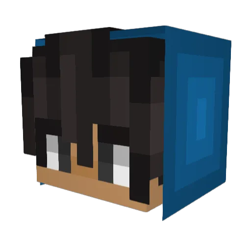 toru_man Minecraft avatar head, 3D render