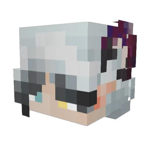 torukitajima_ Minecraft avatar head, 3D render