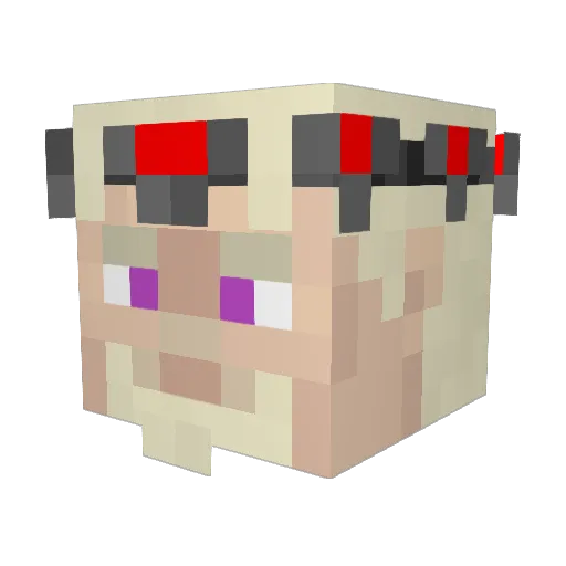 tosbagasal Minecraft avatar head, 3D render