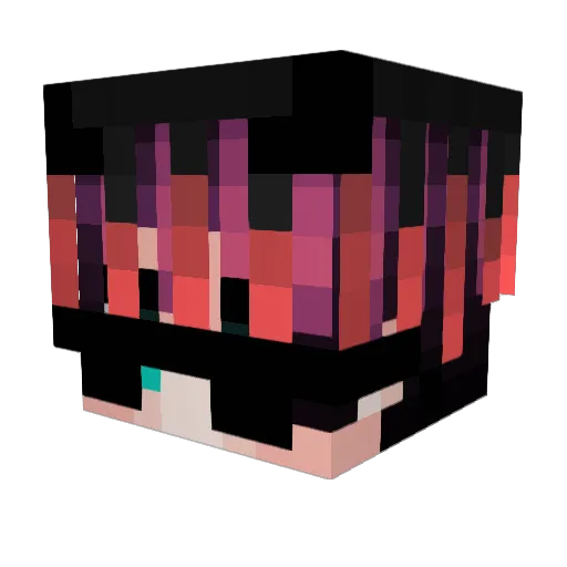 tosekii Minecraft avatar head, 3D render