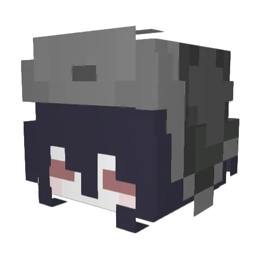 toshi_vv Minecraft avatar head, 3D render