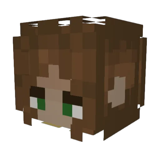 toshimare Minecraft avatar head, 3D render