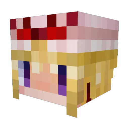 toshina Minecraft avatar head, 3D render