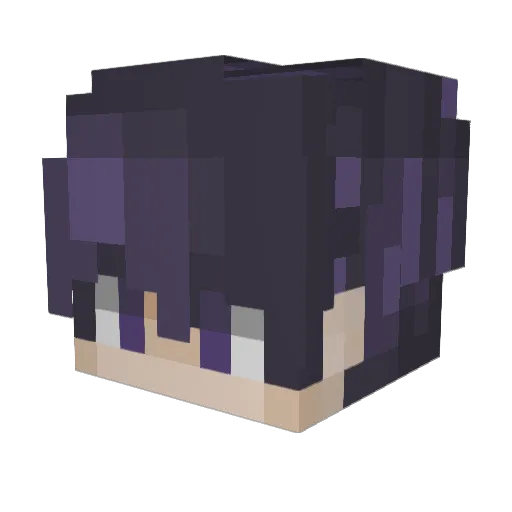 toshiregi Minecraft avatar head, 3D render