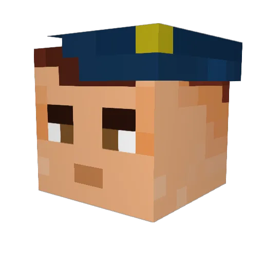 toshiyagi Minecraft avatar head, 3D render