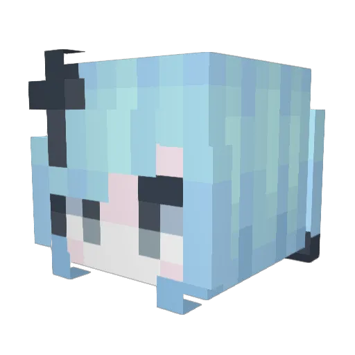 toskamoska Minecraft avatar head, 3D render