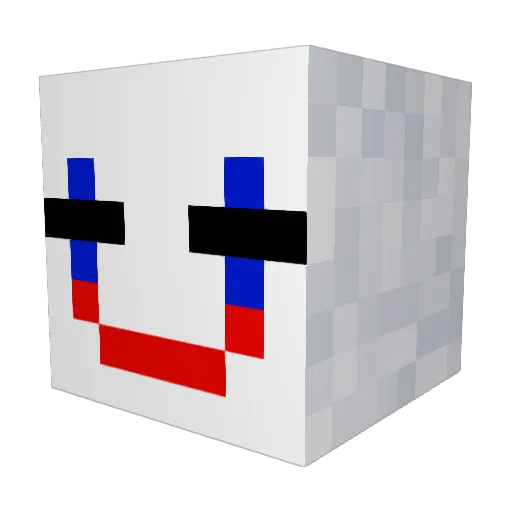 tostieking Minecraft avatar head, 3D render