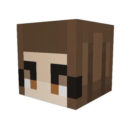 tostowo Minecraft avatar head, 3D render