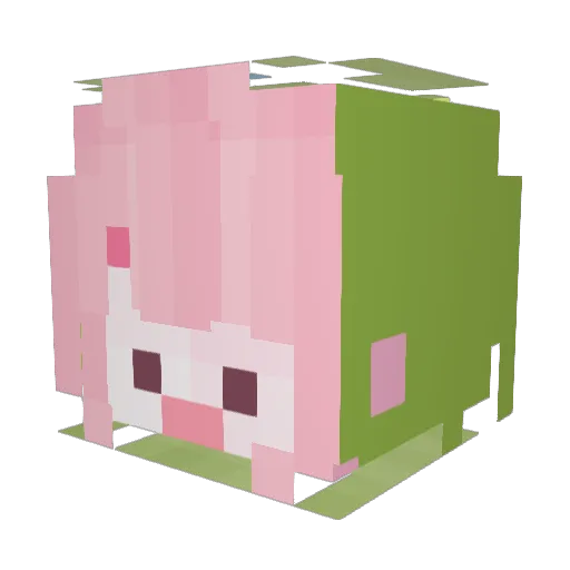 totTKr Minecraft avatar head, 3D render