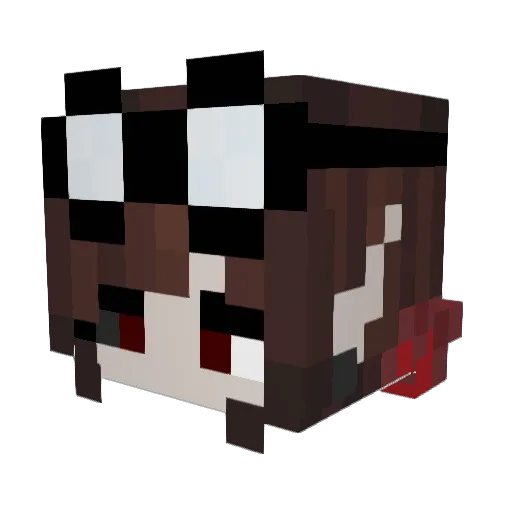 total_black_out Minecraft avatar head, 3D render